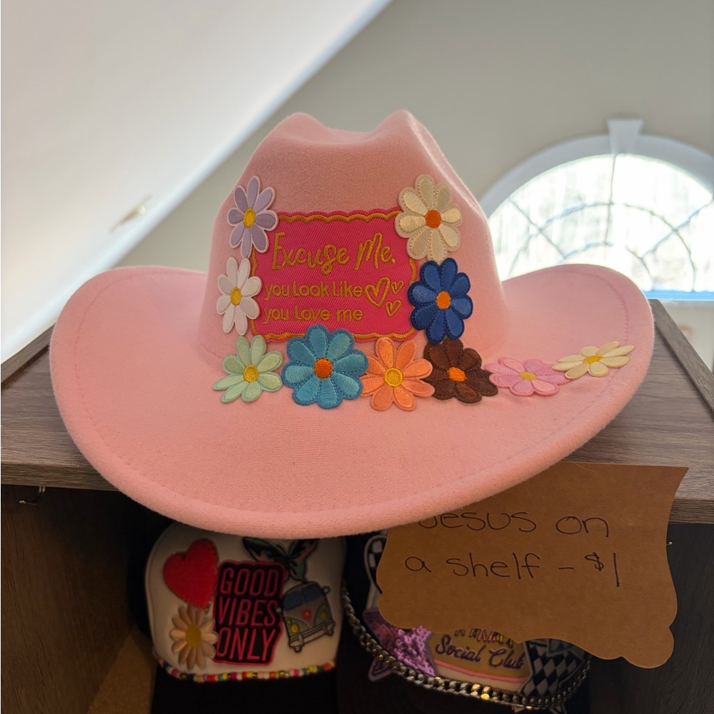 Pink Floral Women's Cowboy Hat